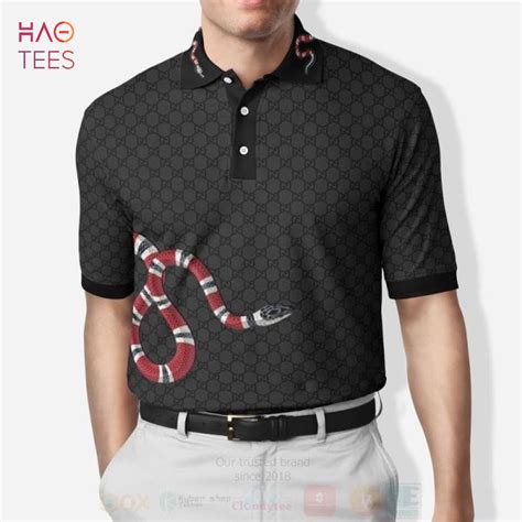 gucci polo shirt mens snake|gucci polo shirt snake collar.